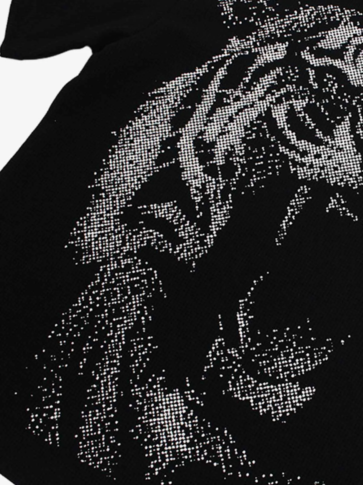 Tiger Graphic Star Sleeve T-Shirt sold by Thesupermade product image thumbnail 3