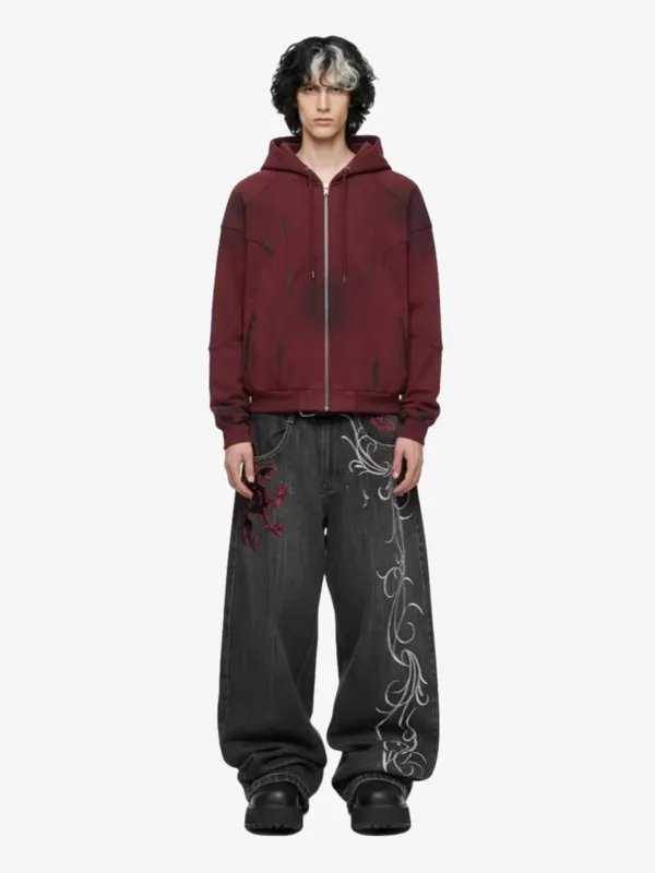 Dragon Embroidery Gothic Wide Leg Jeans sold by Thesupermade