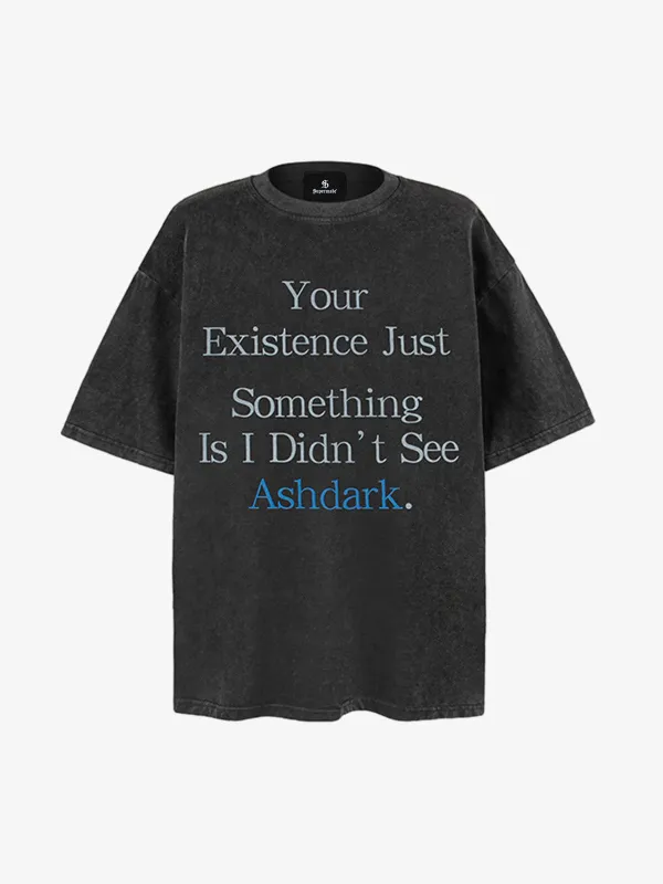 Washed Text Graphic T-Shirt made by Thesupermade