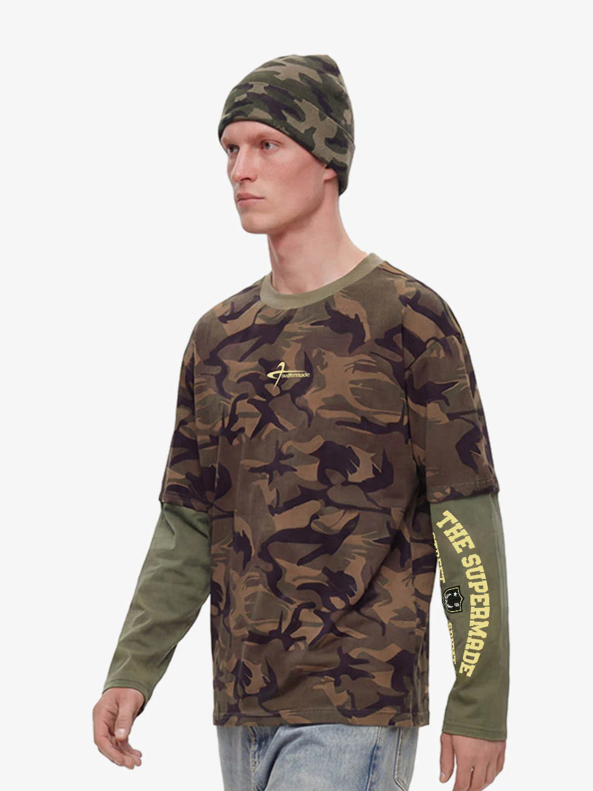 Camouflage Layered Long Sleeve T-Shirt sold by Thesupermade product image thumbnail 4