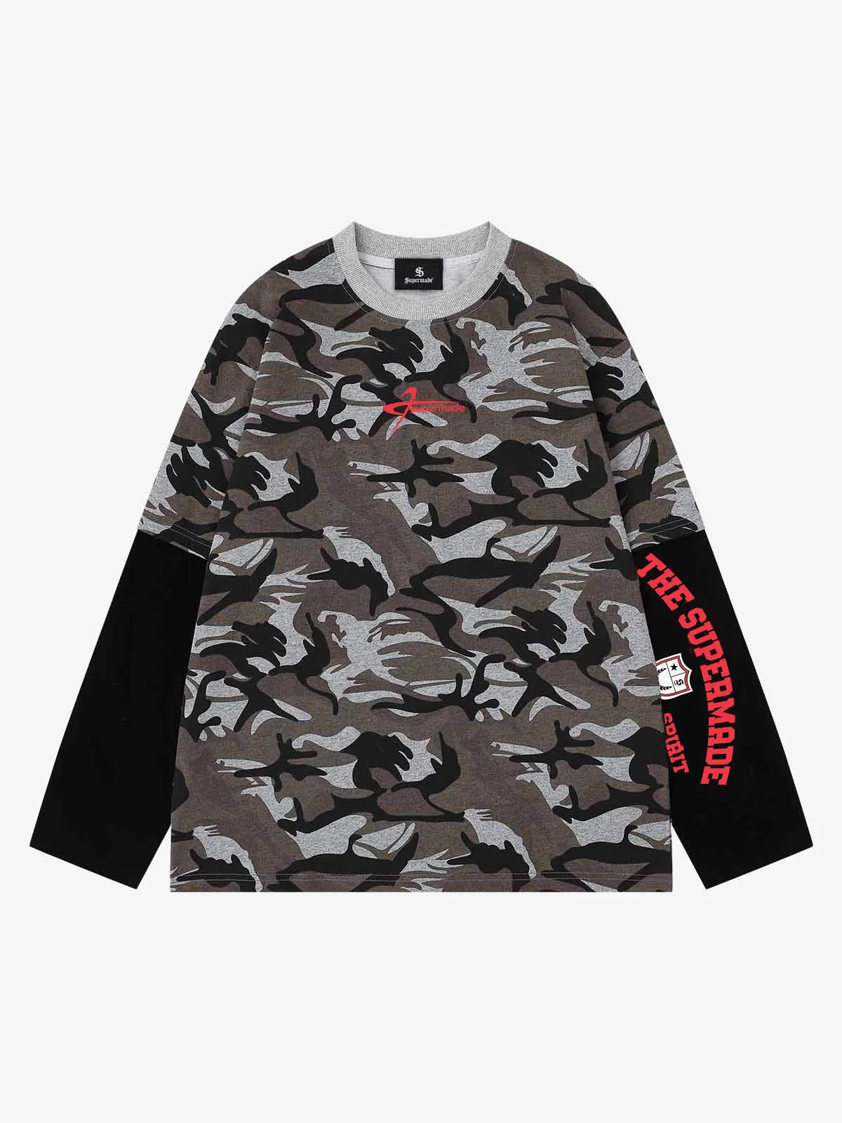 Camouflage Layered Long Sleeve T-Shirt sold by Thesupermade product image thumbnail 3