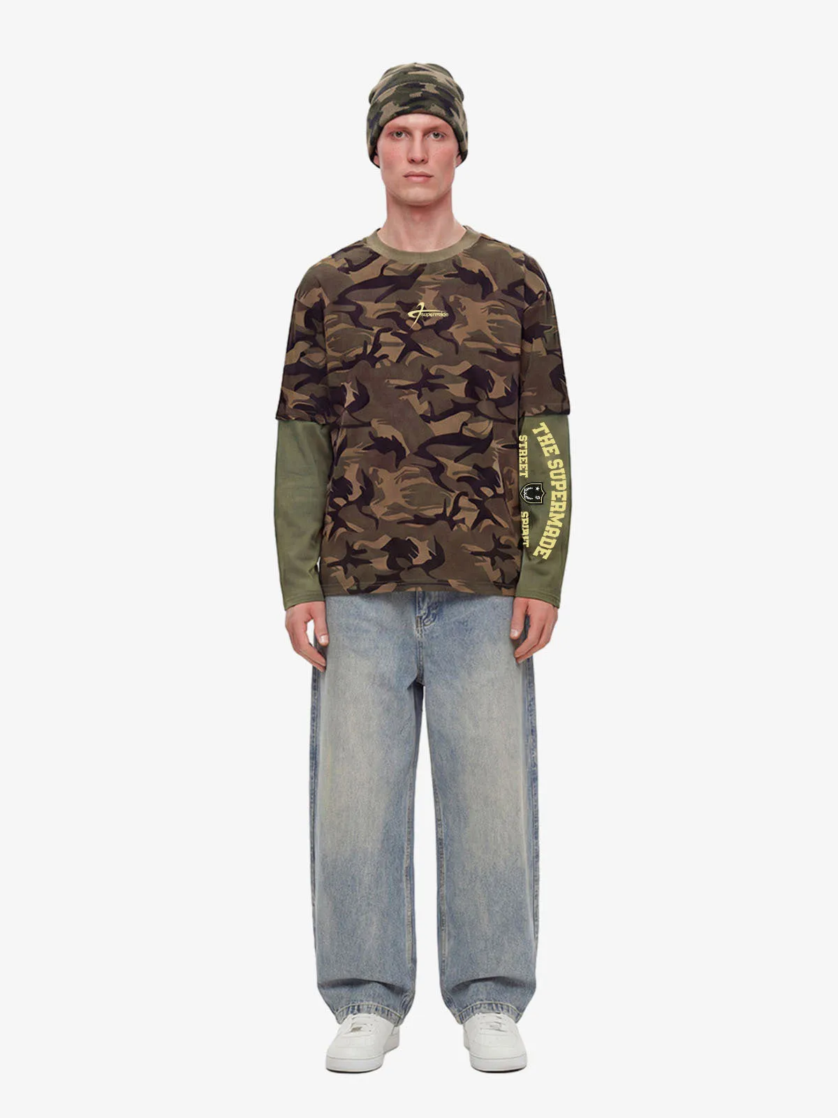 Camouflage Layered Long Sleeve T-Shirt sold by Thesupermade product image thumbnail 5