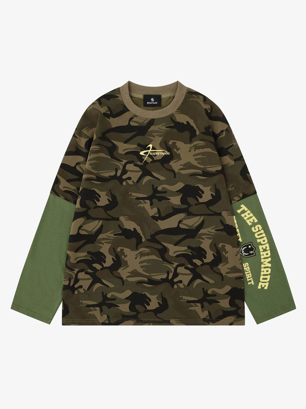 Camouflage Layered Long Sleeve T-Shirt sold by Thesupermade product image thumbnail 2