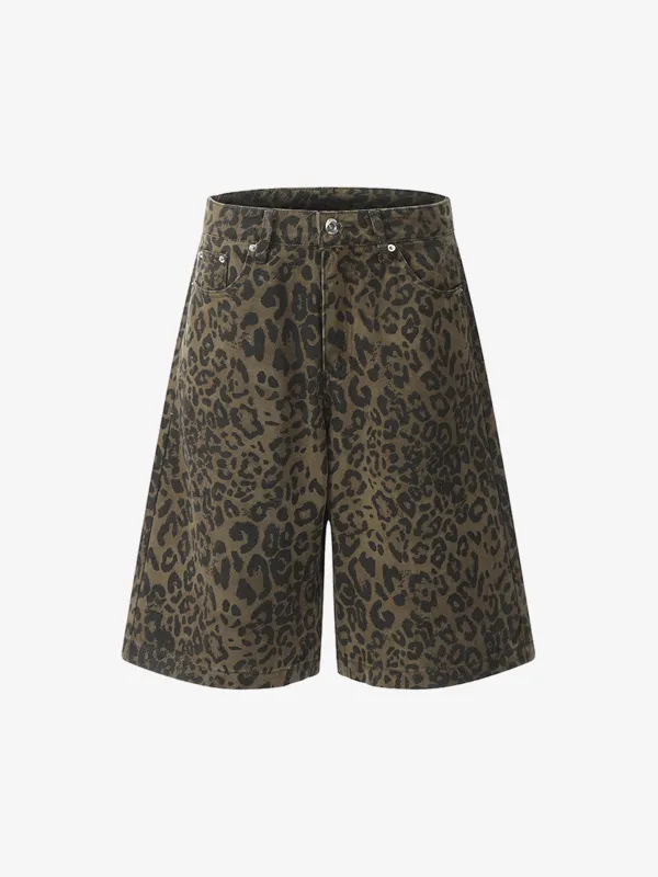 Leopard Fade Colossus Jorts | Parallel