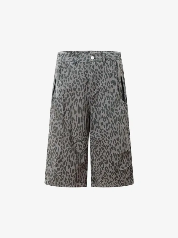 Leopard Fade Colossus Jorts | Parallel