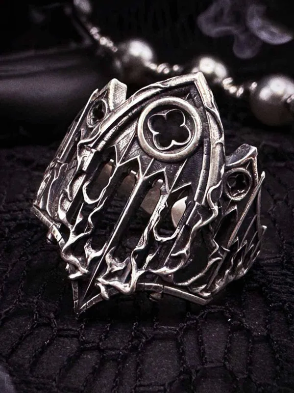 Gothic Armor Open Ring Adjustable made by Thesupermade