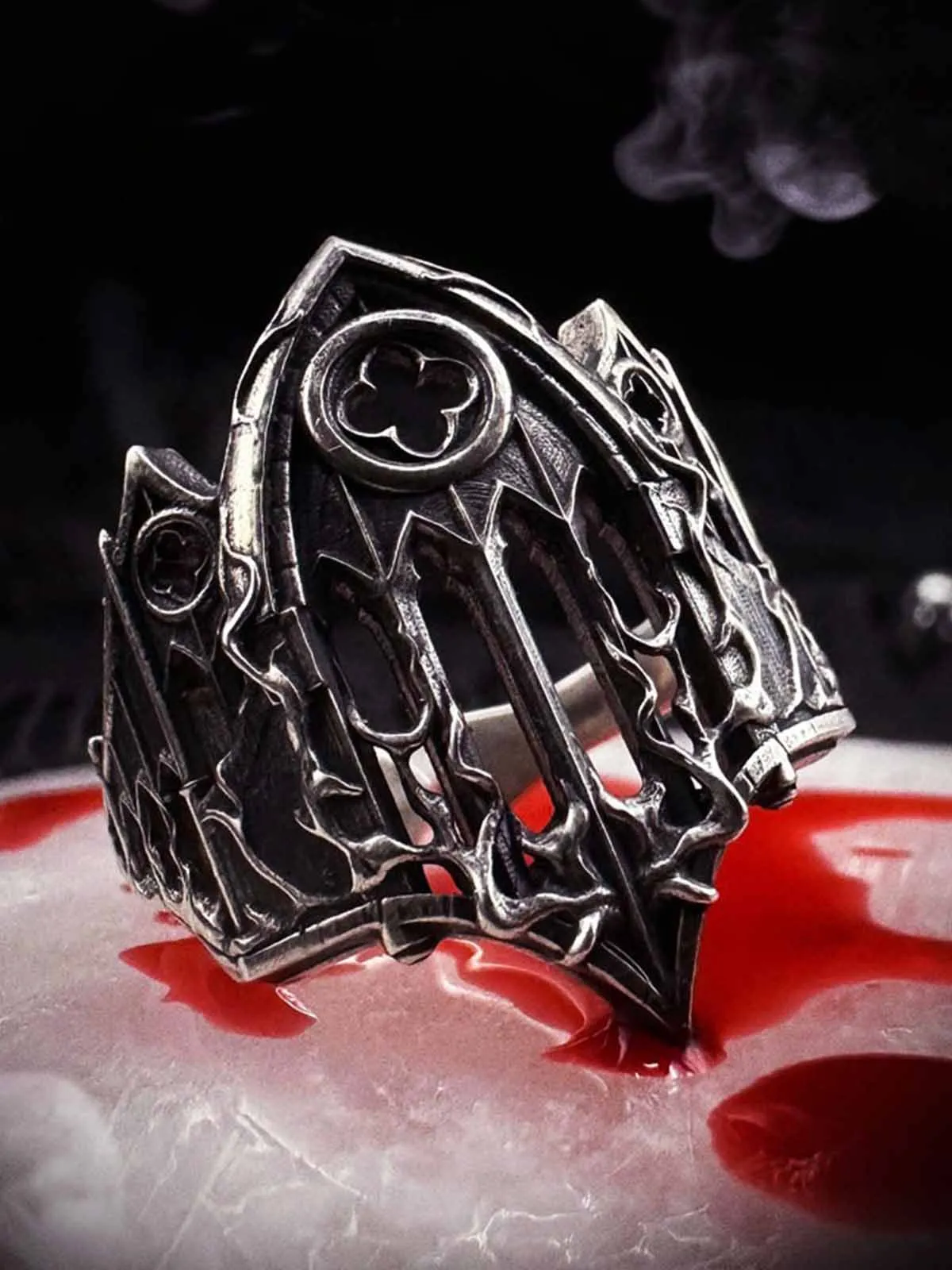 Gothic Armor Open Ring Adjustable sold by Thesupermade product image thumbnail 2
