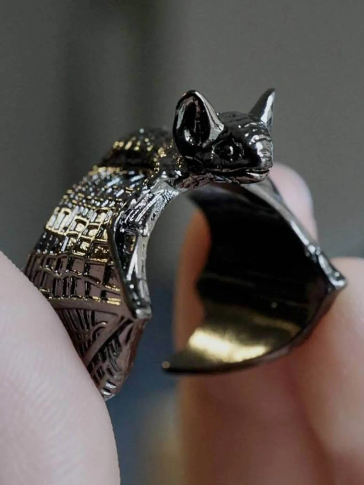 Gothic Bat Open Ring sold by Thesupermade product image thumbnail 5