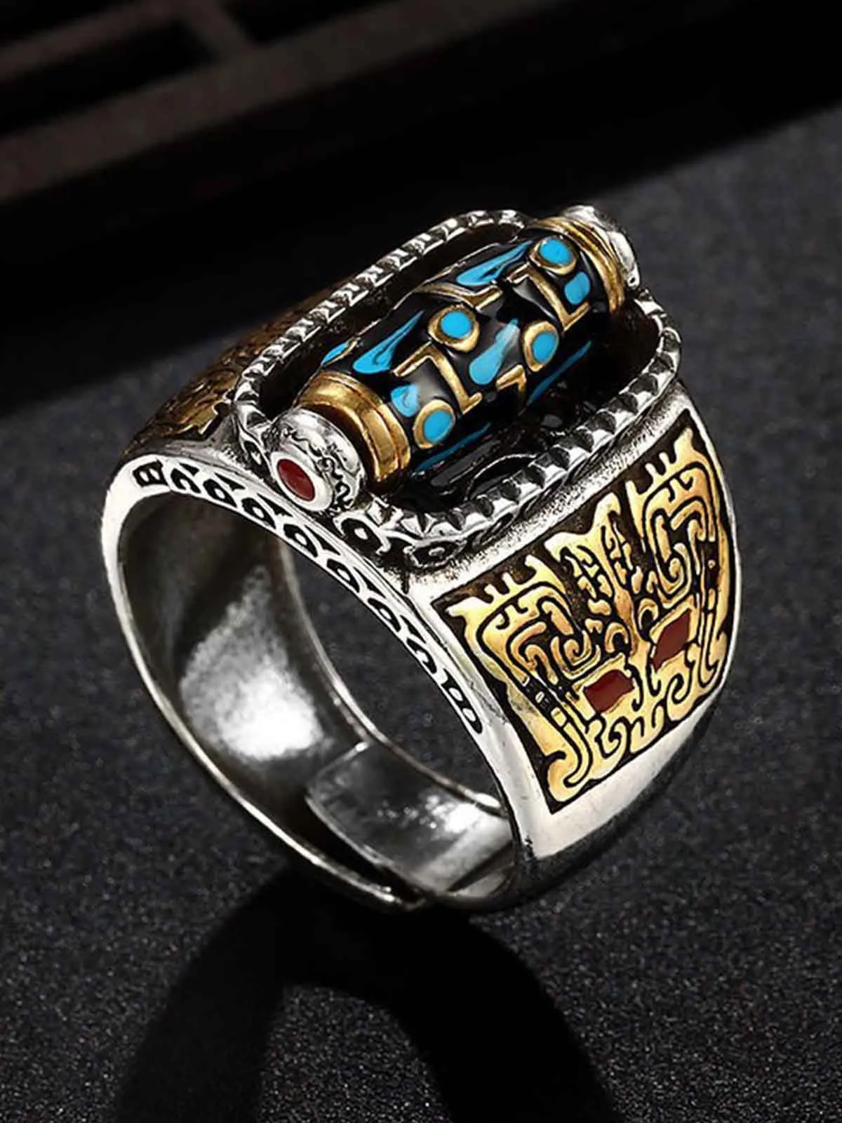 Vintage Totem Stone Ring sold by Thesupermade product image thumbnail 3