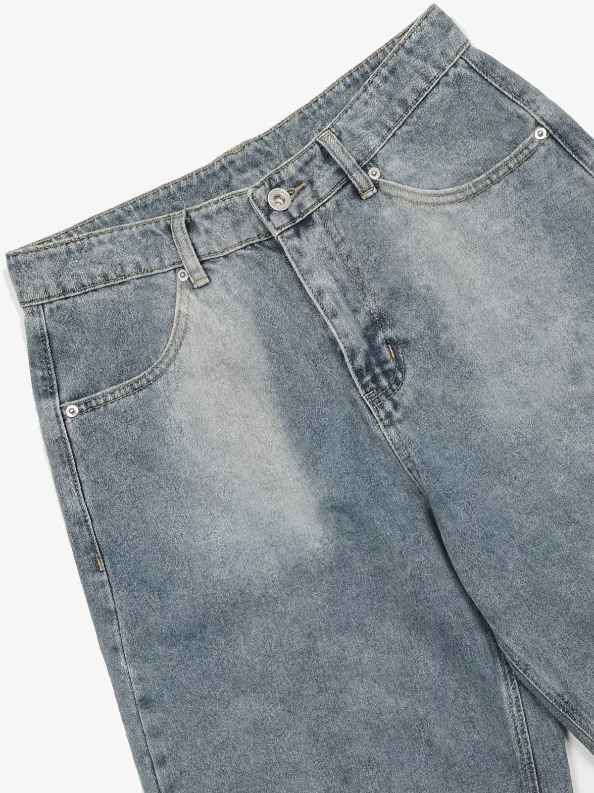 Washed Waistband Hem Jorts sold by Thesupermade product image thumbnail 4
