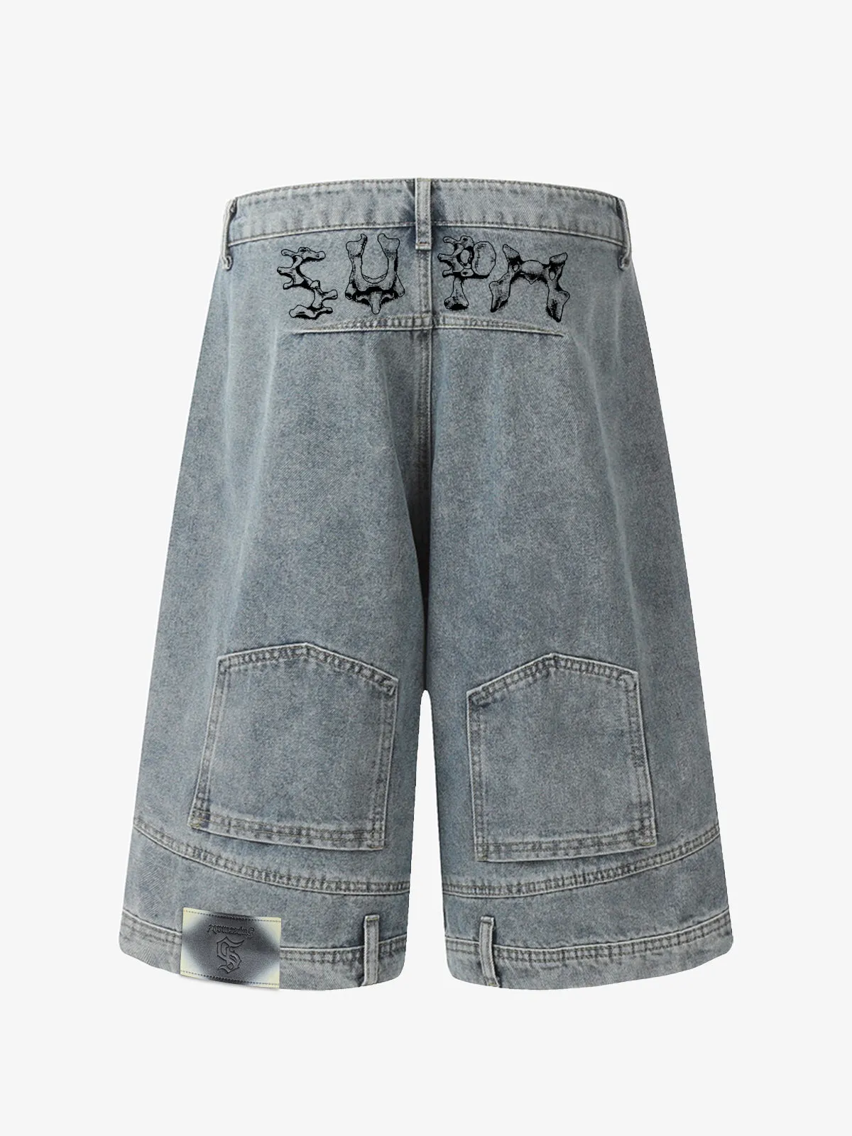 Washed Waistband Hem Jorts sold by Thesupermade product image thumbnail 3