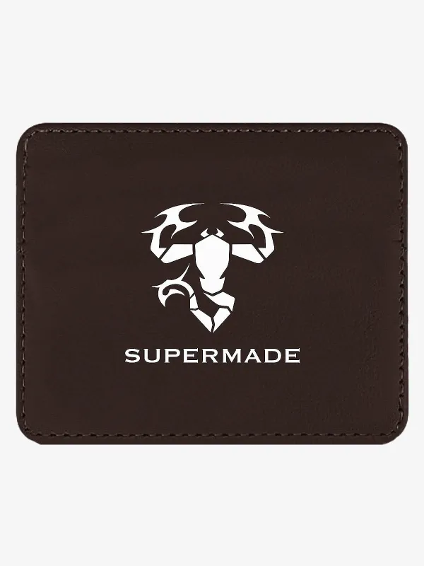 Scorpion Pattern Leather Card Holder made by Thesupermade