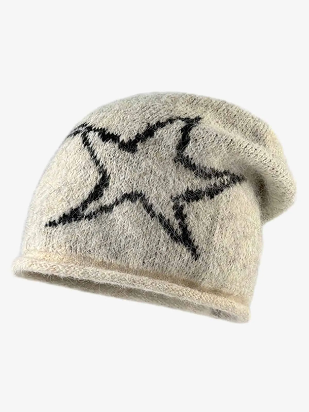 Star Pattern Knit Beanie sold by Thesupermade product image thumbnail 3