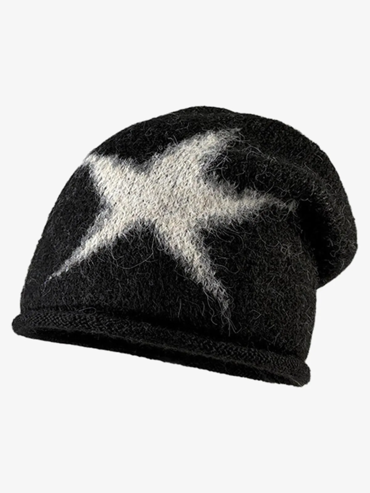 Star Pattern Knit Beanie sold by Thesupermade