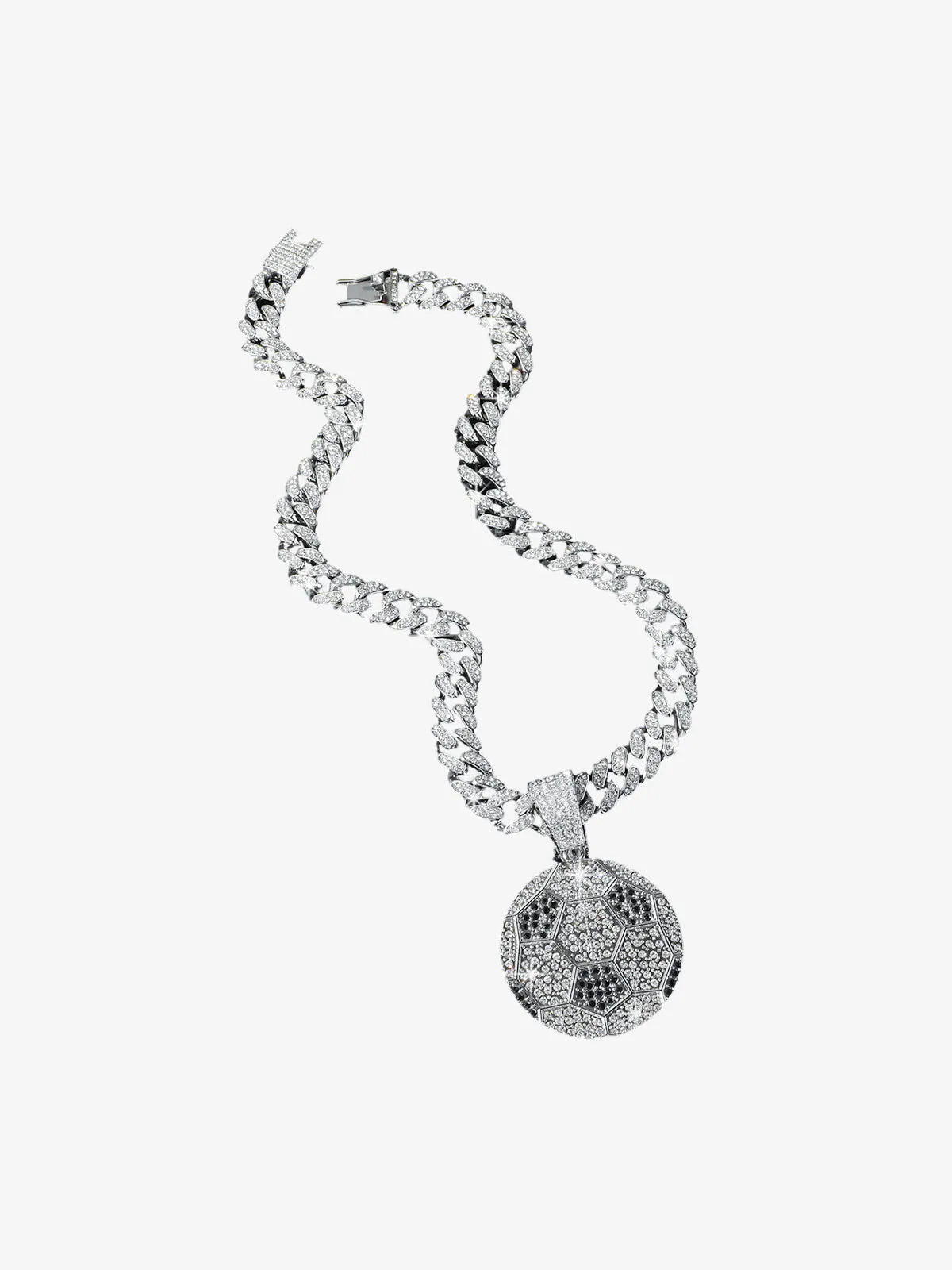 Iced Soccer Ball Pendant Chain Necklace sold by Thesupermade product image thumbnail 2