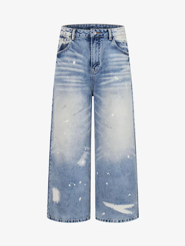 Washed Splatter-Paint Jeans made by Thesupermade