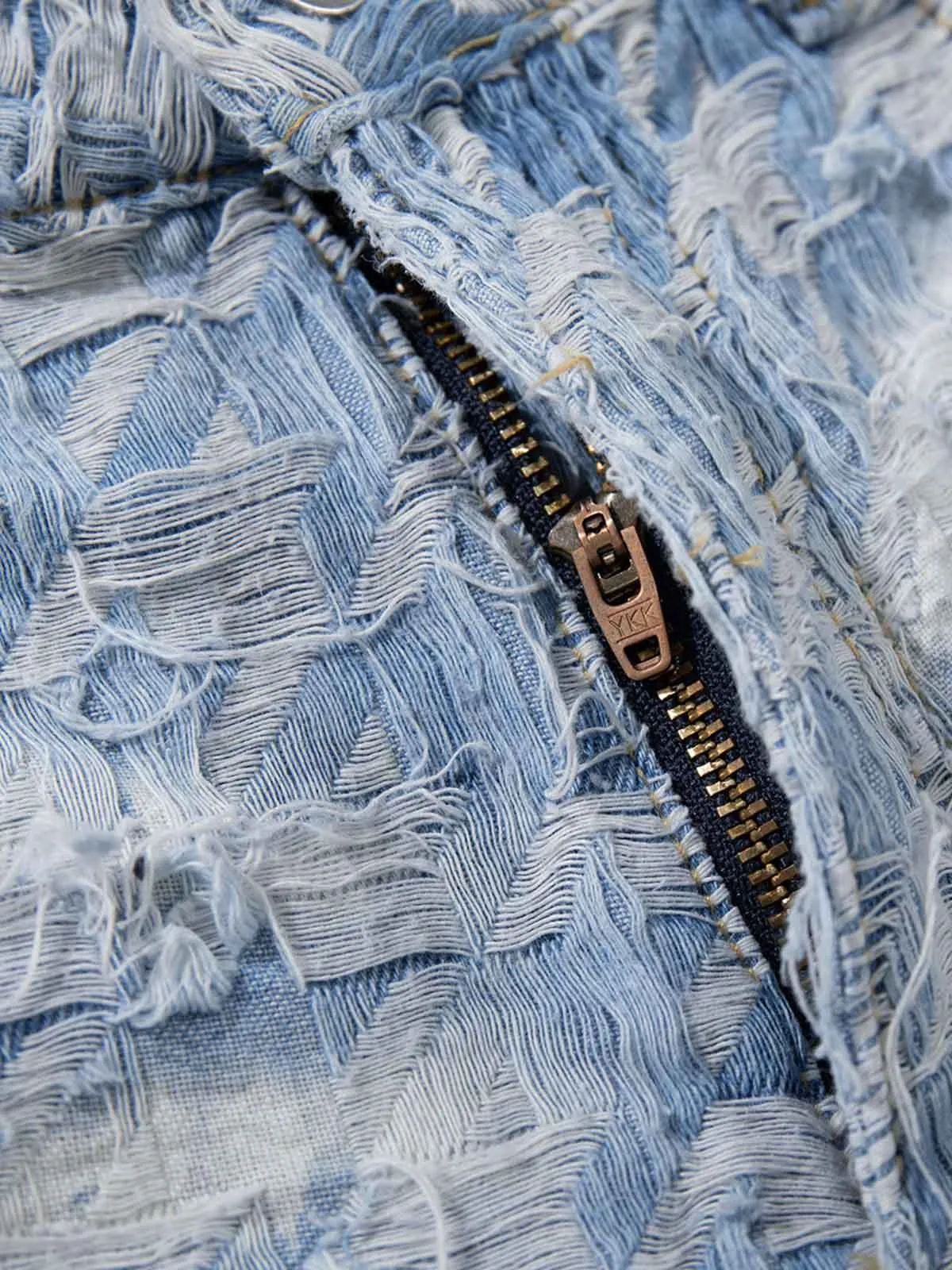 Distressed Frayed Textured Denim Jeans sold by Thesupermade product image thumbnail 3
