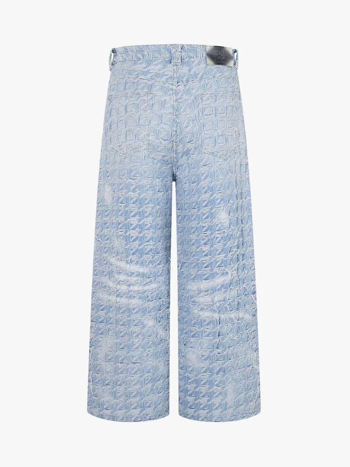 Distressed Frayed Textured Denim Jeans sold by Thesupermade product image thumbnail 2