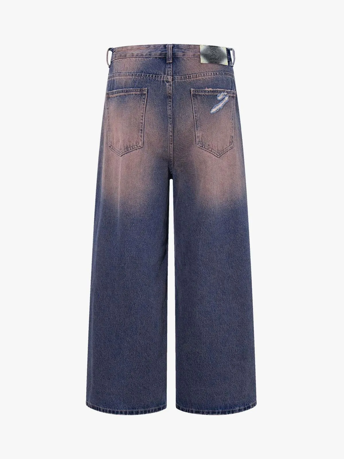Slash Distressed Washed Denim Jeans sold by Thesupermade product image thumbnail 2