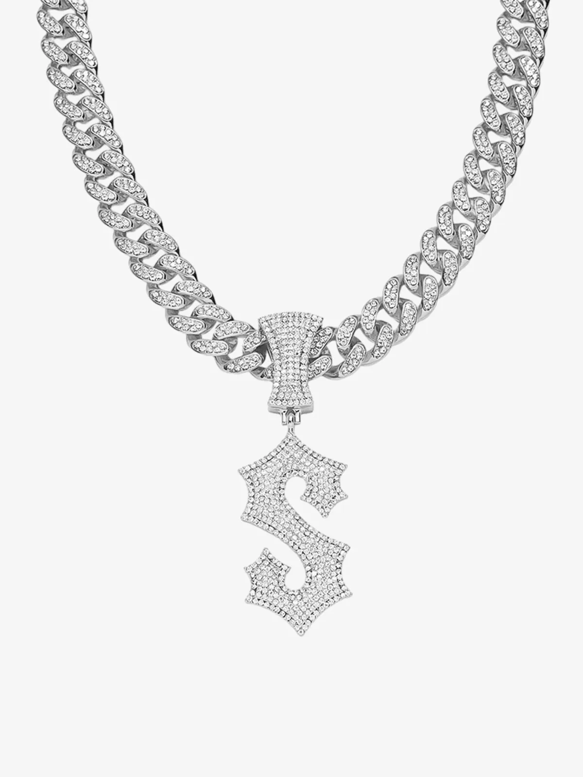 Cuban Chain Letter S Pendant Necklace sold by Thesupermade product image thumbnail 2