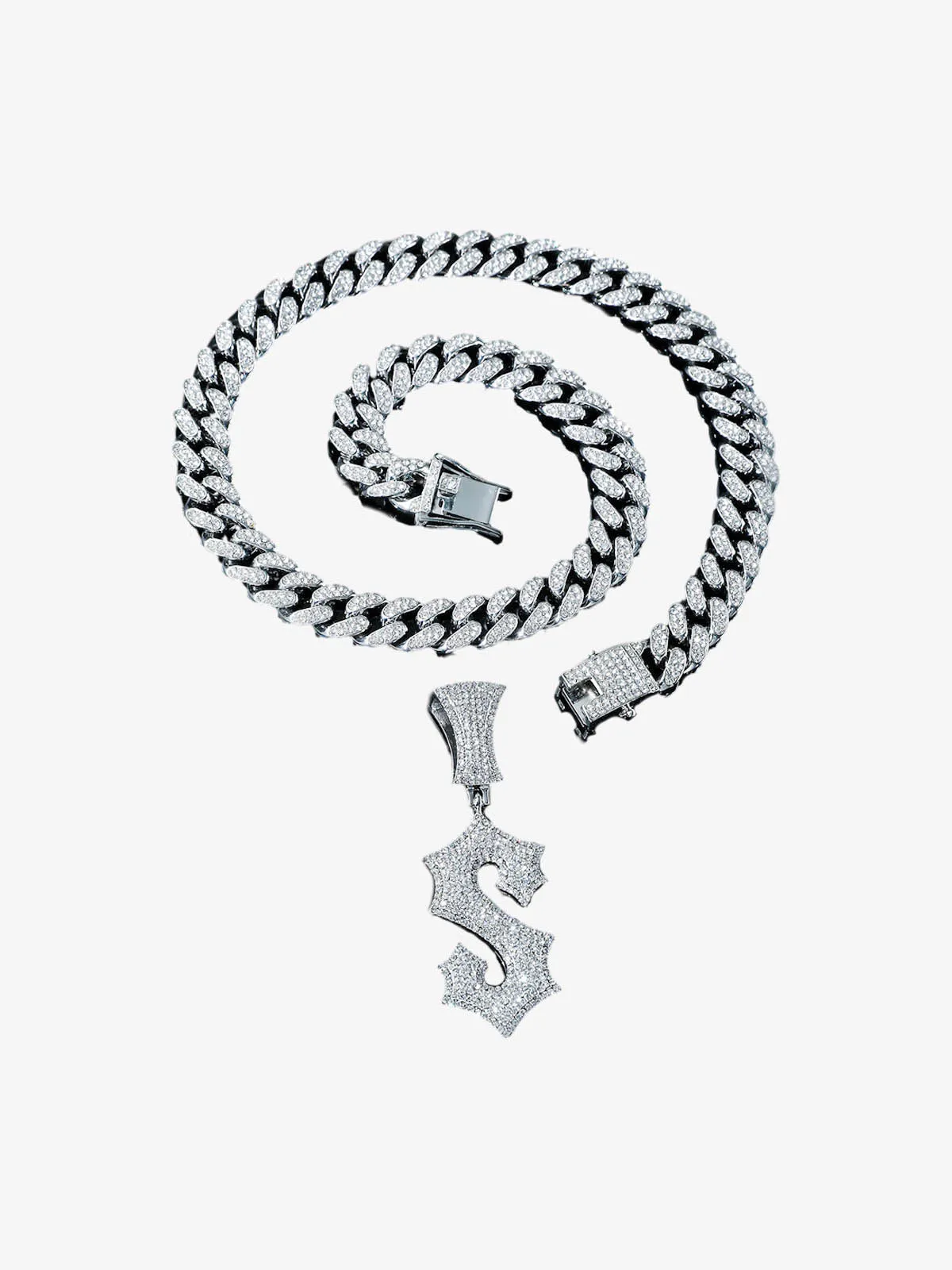 Cuban Chain Letter S Pendant Necklace sold by Thesupermade product image thumbnail 3