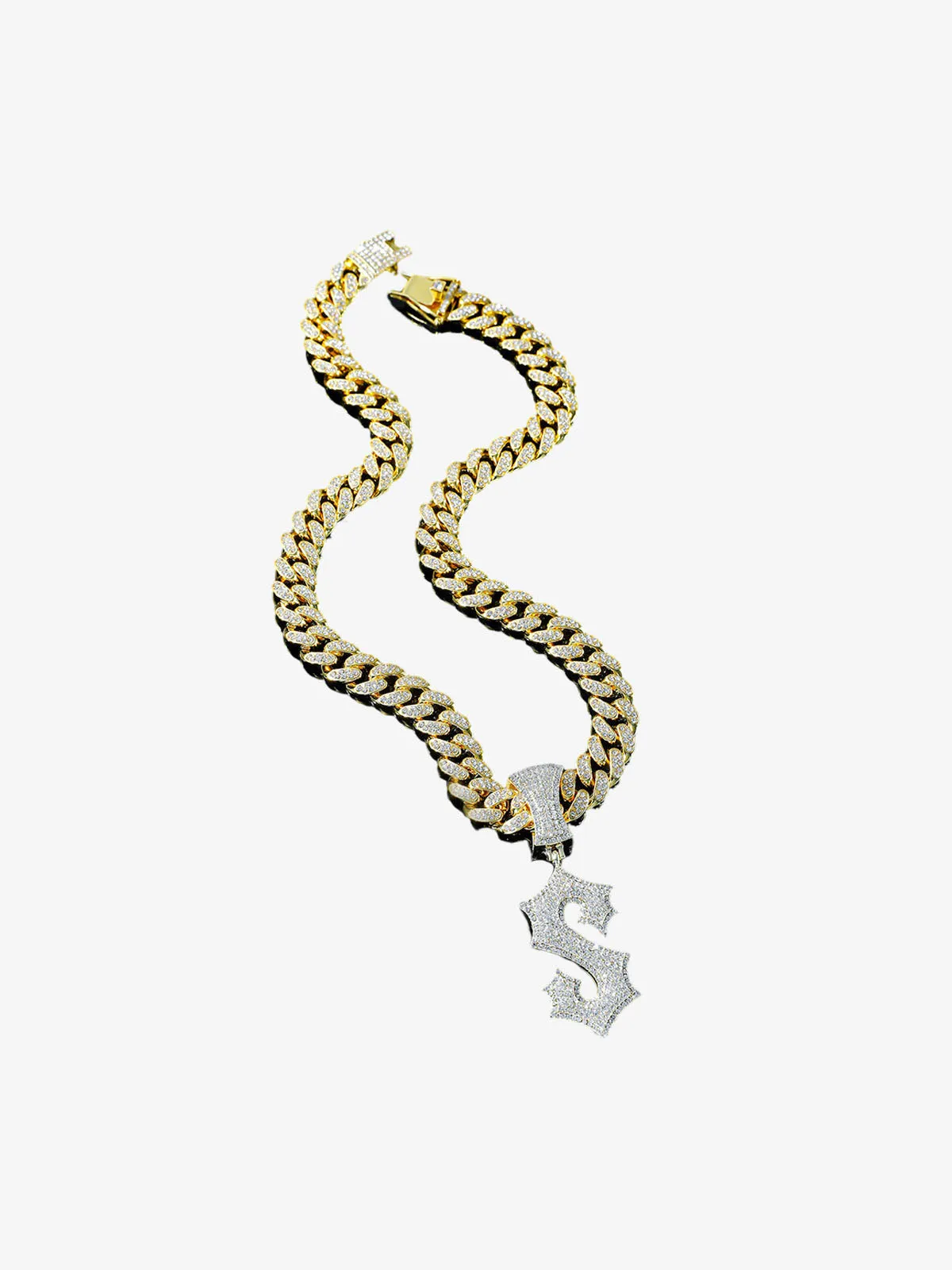 Cuban Chain Letter S Pendant Necklace sold by Thesupermade product image thumbnail 4