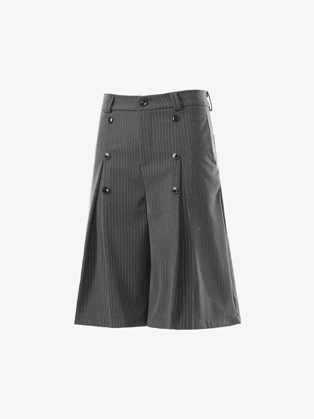Pinstripe Double-Breasted Pleated Shorts sold by Thesupermade product image thumbnail 5