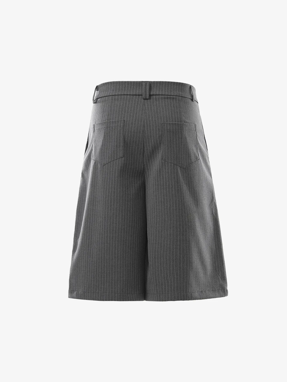 Pinstripe Double-Breasted Pleated Shorts sold by Thesupermade product image thumbnail 3