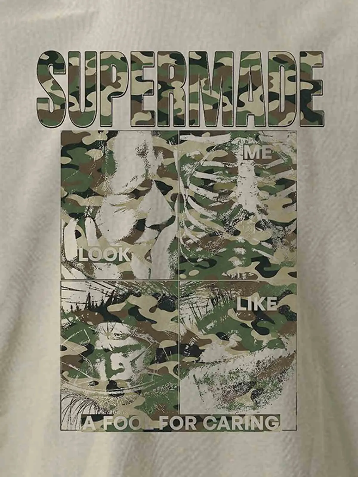 Distressed Camo Graphic T-Shirt sold by Thesupermade product image thumbnail 4