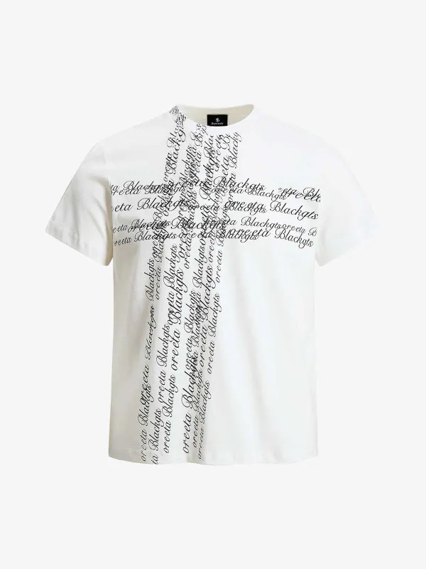Cross Script Typography T-Shirt made by Thesupermade