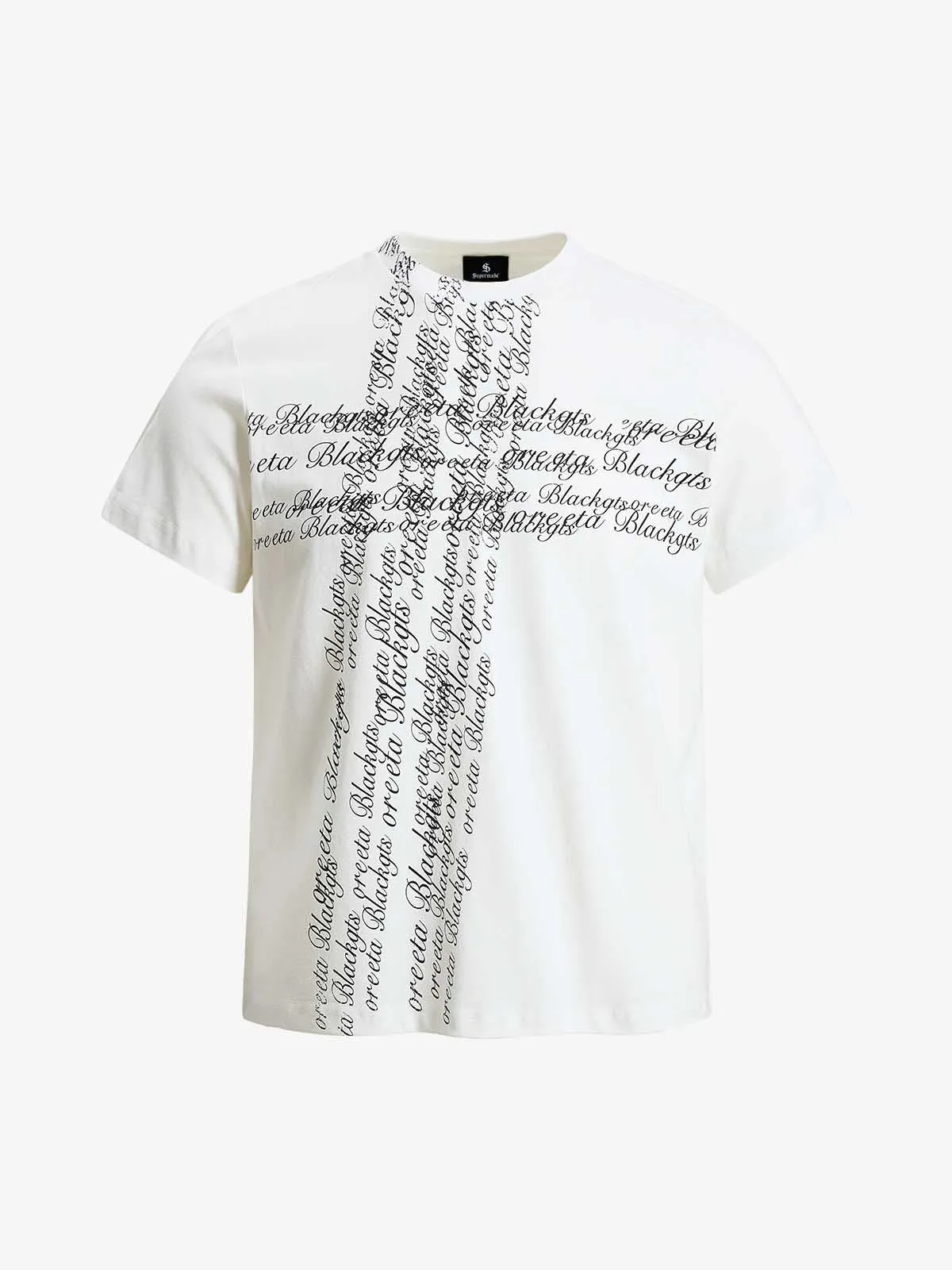 Cross Script Typography T-Shirt sold by Thesupermade