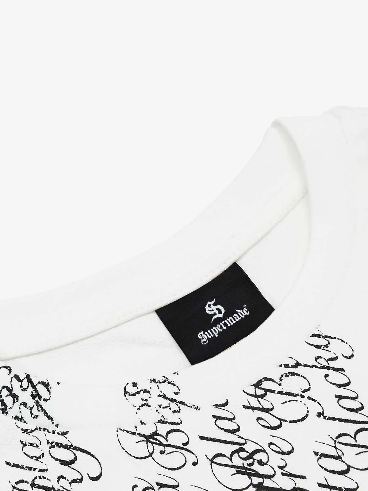 Cross Script Typography T-Shirt sold by Thesupermade product image thumbnail 5