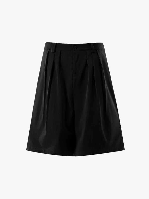 Pleated Wide-Leg Shorts made by Thesupermade