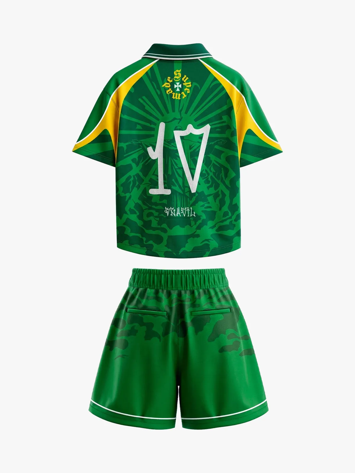 Classic Brazil "Savior" Color-Block Custom Jersey Set - 2622 sold by Thesupermade product image thumbnail 2