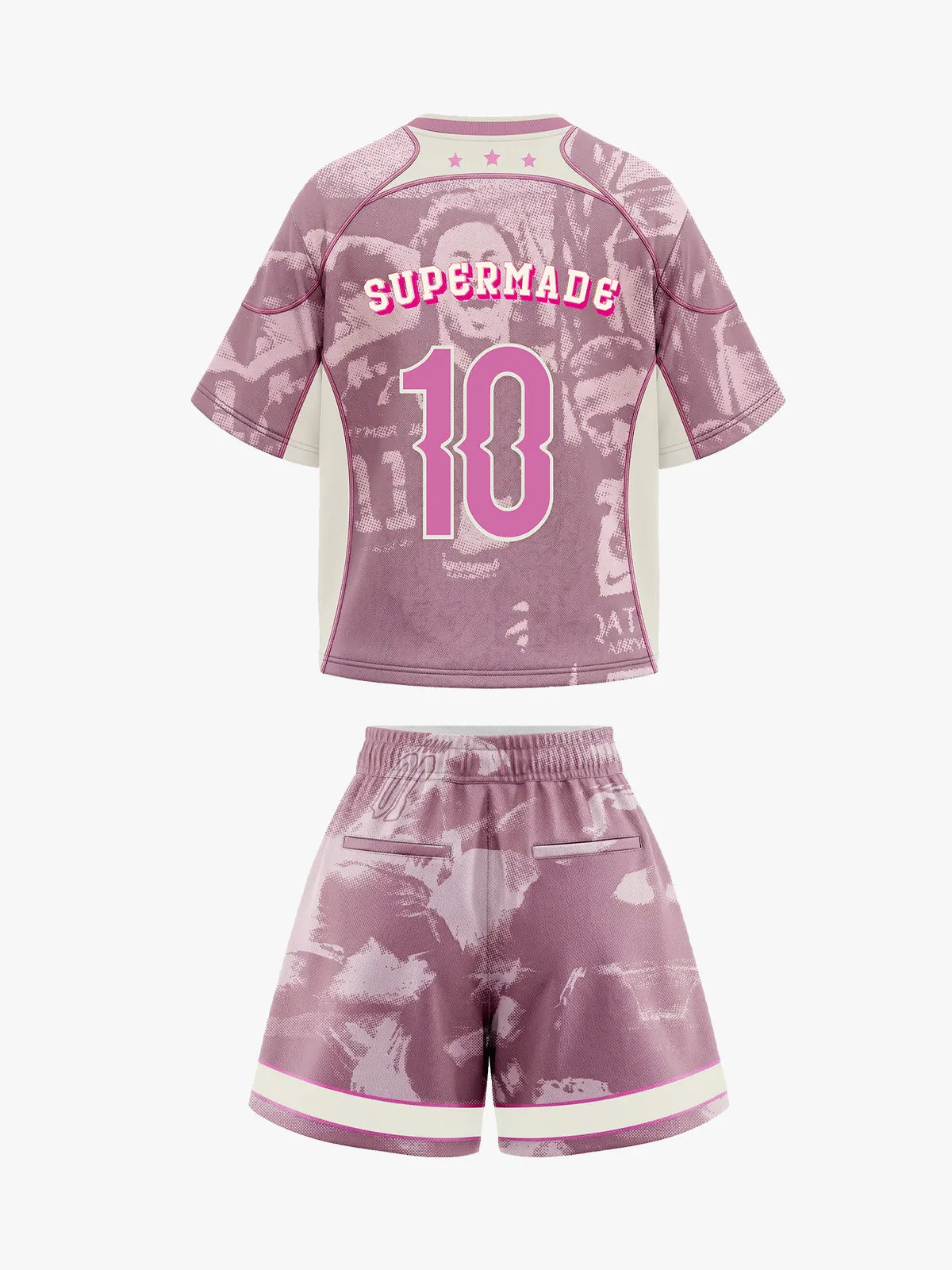 Retro Print Pink Custom Jersey Set - 2621 sold by Thesupermade product image thumbnail 2