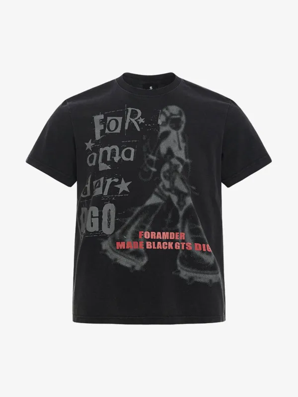 Cyber Portrait Graphic Oversized T-Shirt made by Thesupermade
