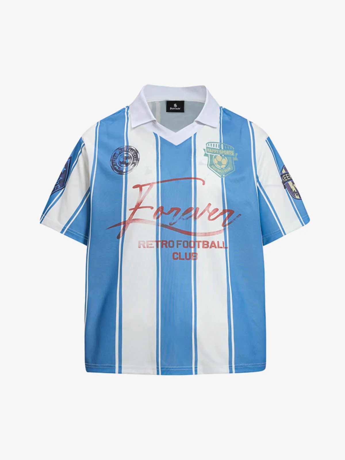 Forever Retro Football Club Striped Jersey sold by Thesupermade product image thumbnail 2
