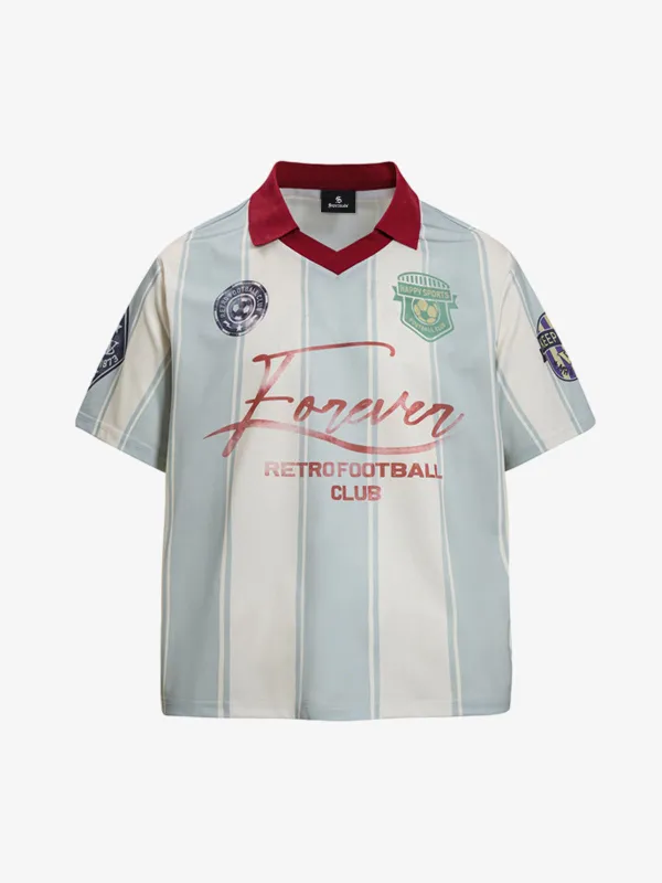 Forever Retro Football Club Striped Jersey made by Thesupermade