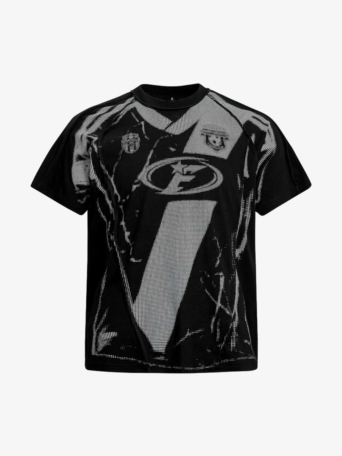 Supermade Trompe L'oeil Halftone Jersey Graphic T-Shirt sold by Thesupermade product image thumbnail 2