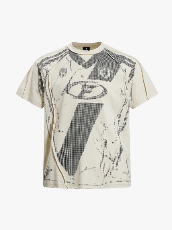 Supermade Trompe L'oeil Halftone Jersey Graphic T-Shirt made by Thesupermade