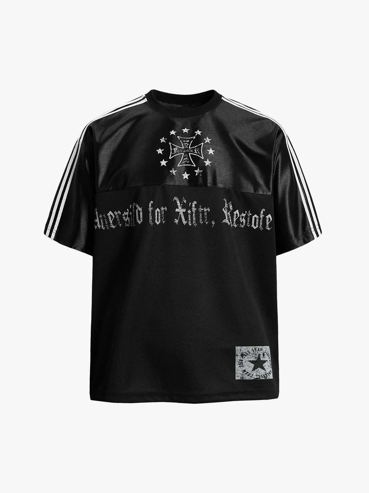 Supermade Gothic Chrome Mixed-Media Retro Jersey sold by Thesupermade product image thumbnail 4