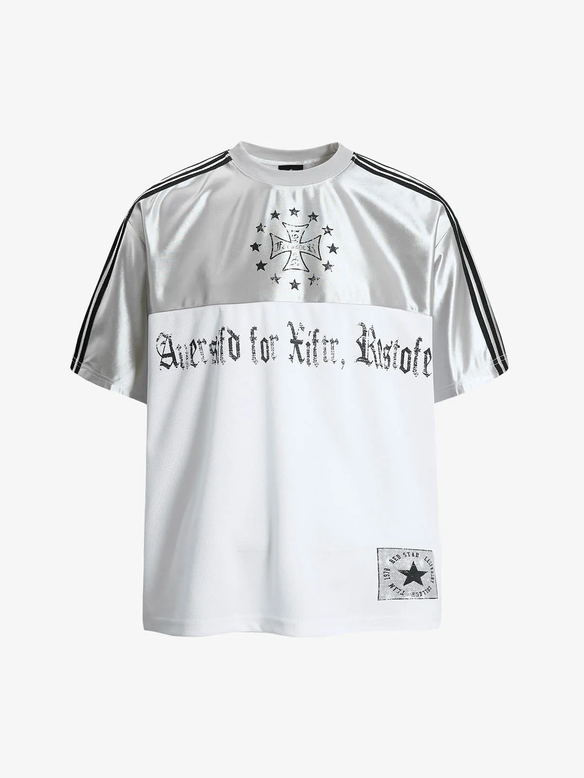 Supermade Gothic Chrome Mixed-Media Retro Jersey sold by Thesupermade