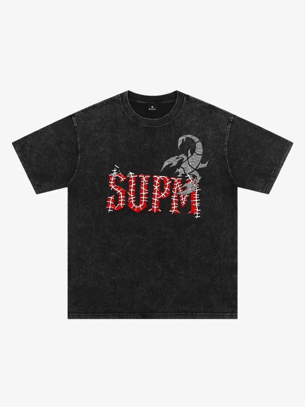 Washed Scorpion Graphic T-Shirt made by Thesupermade