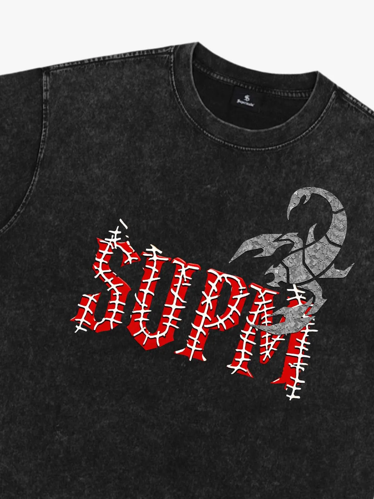 Washed Scorpion Graphic T-Shirt sold by Thesupermade product image thumbnail 5