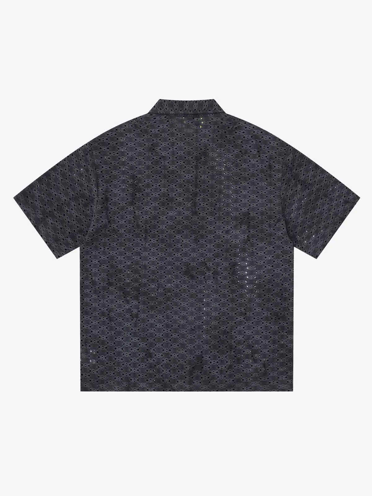 Perforated Acid-Wash Short Sleeve Shirt sold by Thesupermade product image thumbnail 4