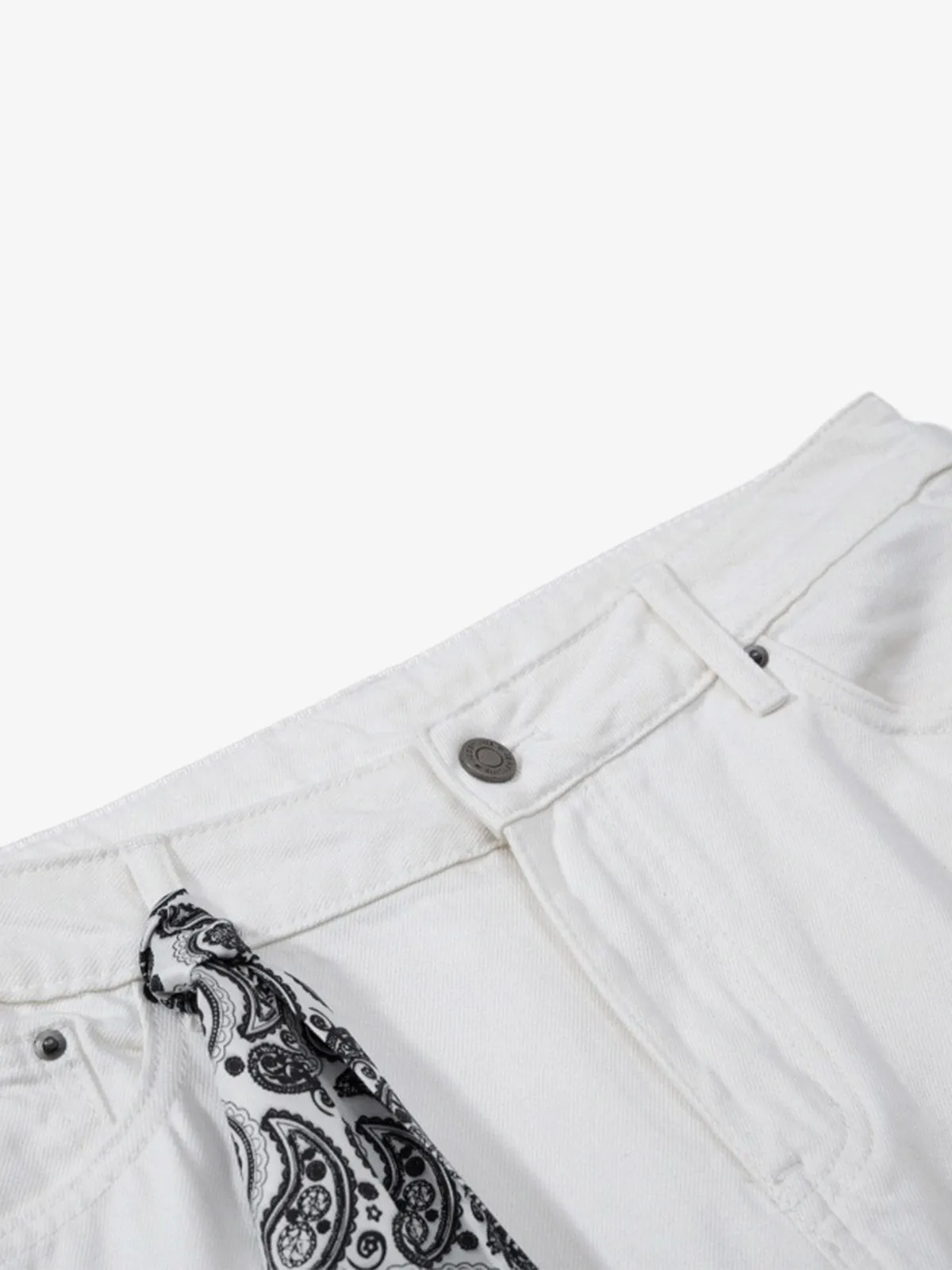 Bandana Accent Cream Flare Pants sold by Thesupermade product image thumbnail 3