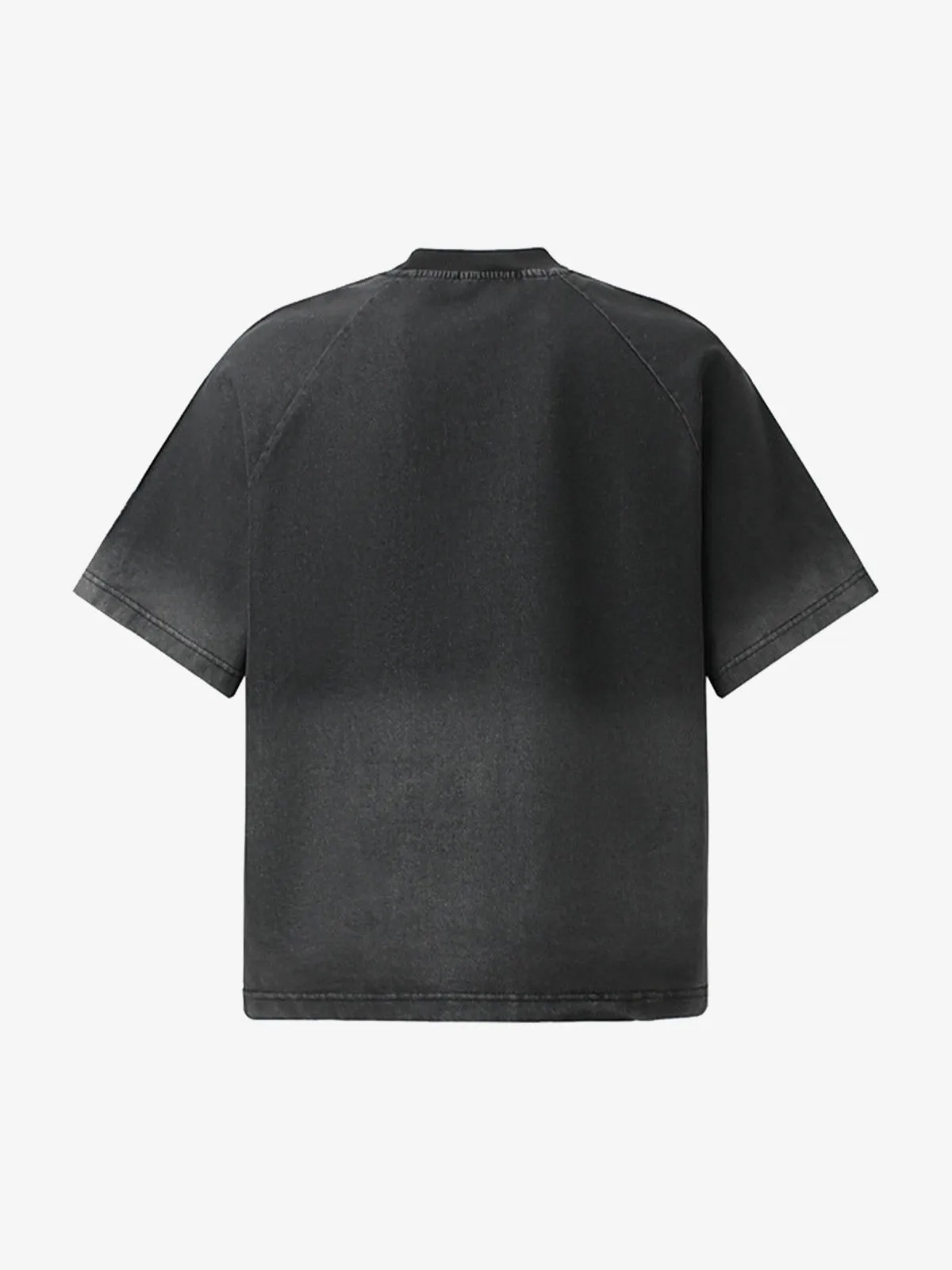 Raw-Edge Appliqué Acid-Wash T-Shirt sold by Thesupermade product image thumbnail 4