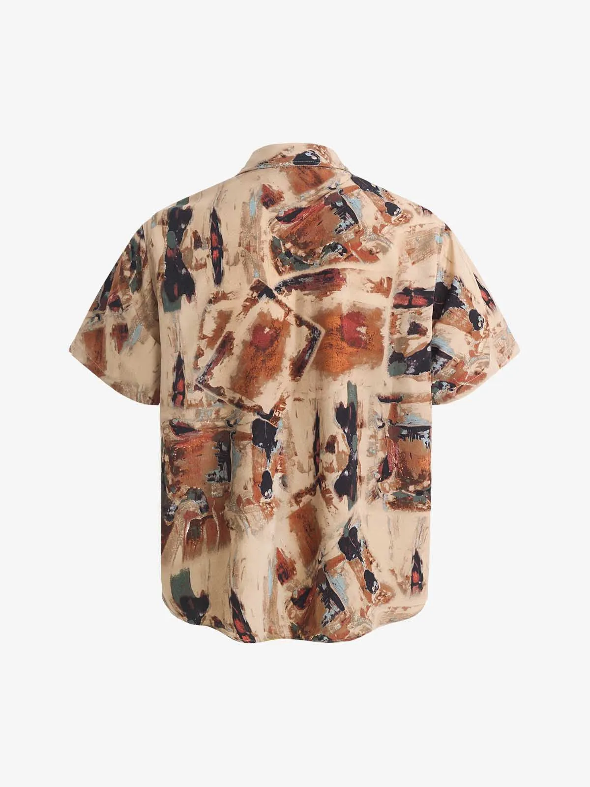 Vintage Oil Painting Print Short Sleeve Shirt sold by Thesupermade product image thumbnail 4