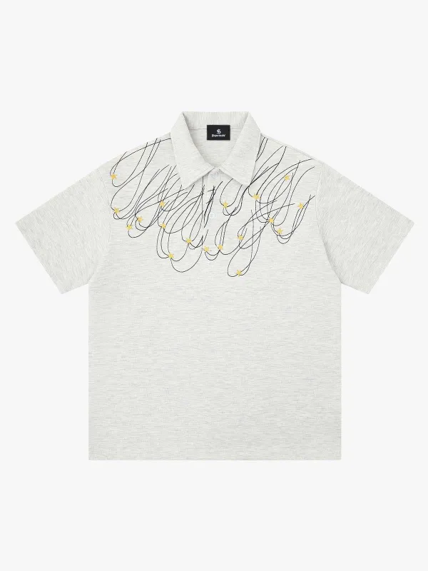 Stellar Embroidery Jersey Polo Shirt made by Thesupermade