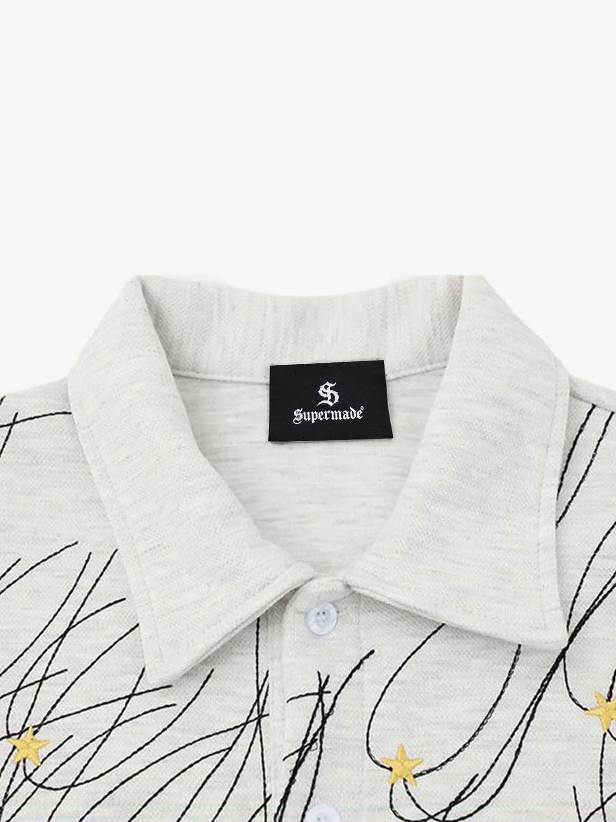 Stellar Embroidery Jersey Polo Shirt sold by Thesupermade product image thumbnail 5